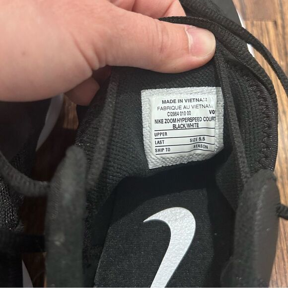 NEW Nike Zoom HyperSpeed Court Black Sneakers Size 5.5 Men / 7 Women - Picture 8 of 8